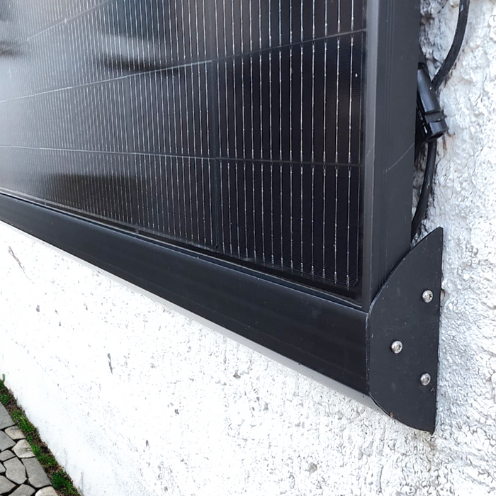 PV-Fassade Photovoltaik, senkrechte Montage, ohne Module